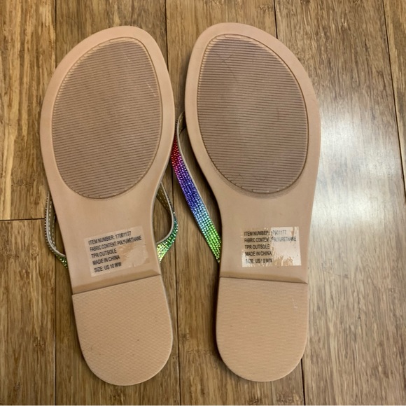 Torrid Rainbow Rhinestone Flip Flop (WW) - Picture 6 of 6